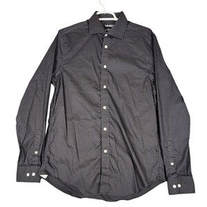 Lauren Ralph Lauren Mens Dress Shirt Slim Fit Performance Stretch‎ Black M